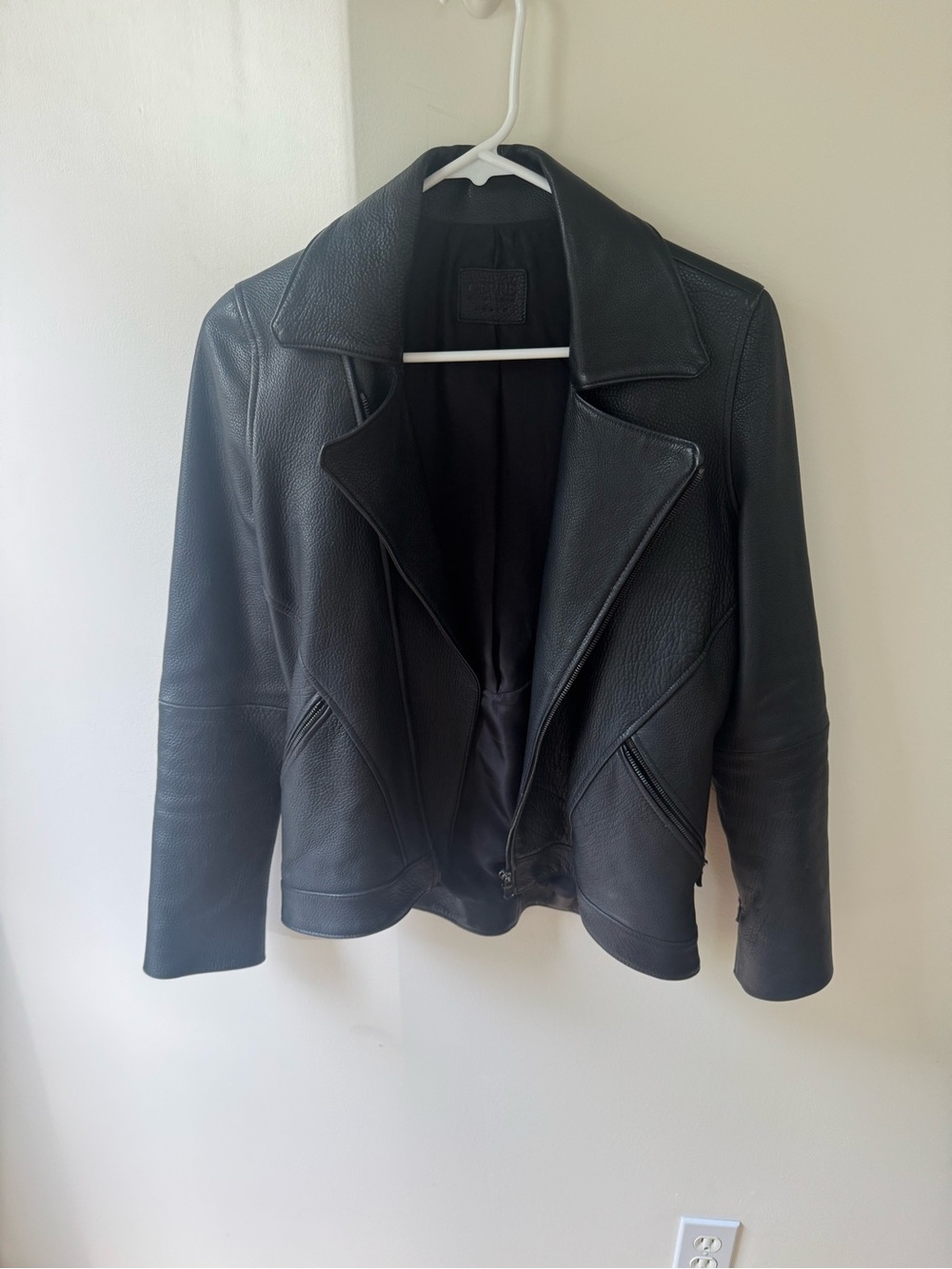Cerre Black leather jacket 38
